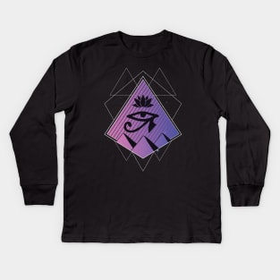 Ancient Egypt Beautiful pyramids abstract Kids Long Sleeve T-Shirt